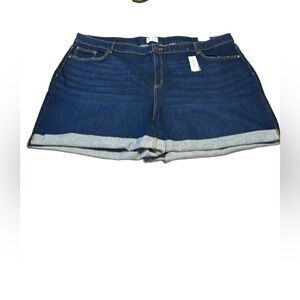 LANE BRYANT Mid-rise Boyfriend Midi Jean Short Size 34/36 NWT